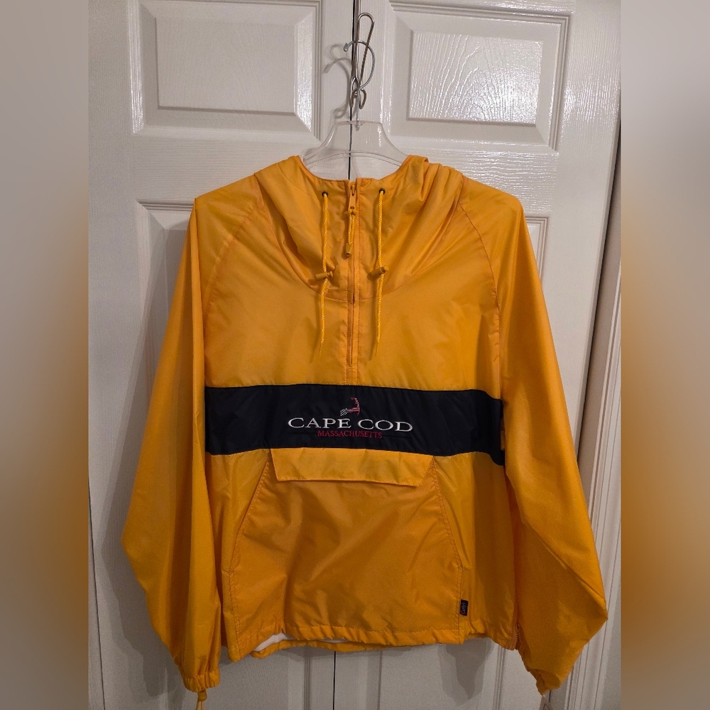 CUFFY'S OF CAPE COD Nautical Yellow Rain Jacket Mens Big & Tall XXL NWT